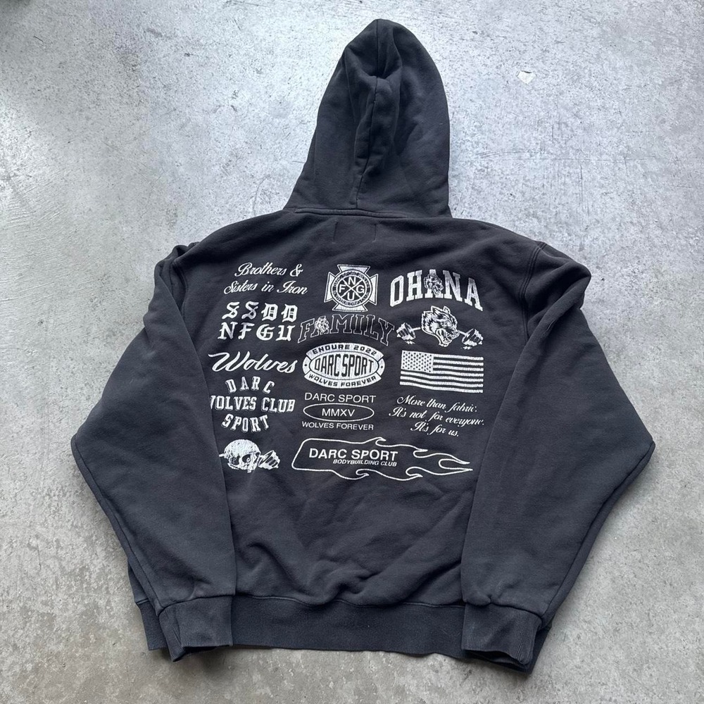 Early DarcSport Bodybuilding Wolves NFGU Ohana Hoodie Oversize Skater